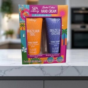 NWT Spa Luxury Hand Cream Set Brazilian Sol & Orchid 2-Pack Gift Set